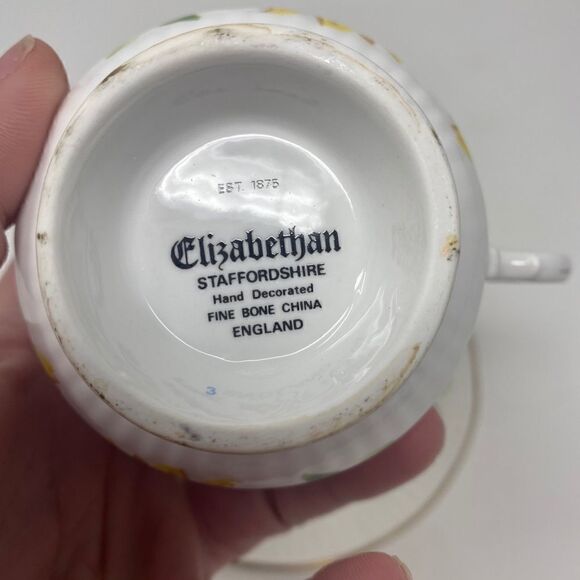 🔴 Elizabethan Staffordshire Bone China Tea Cup And Saucer October - Picture 6 of 10